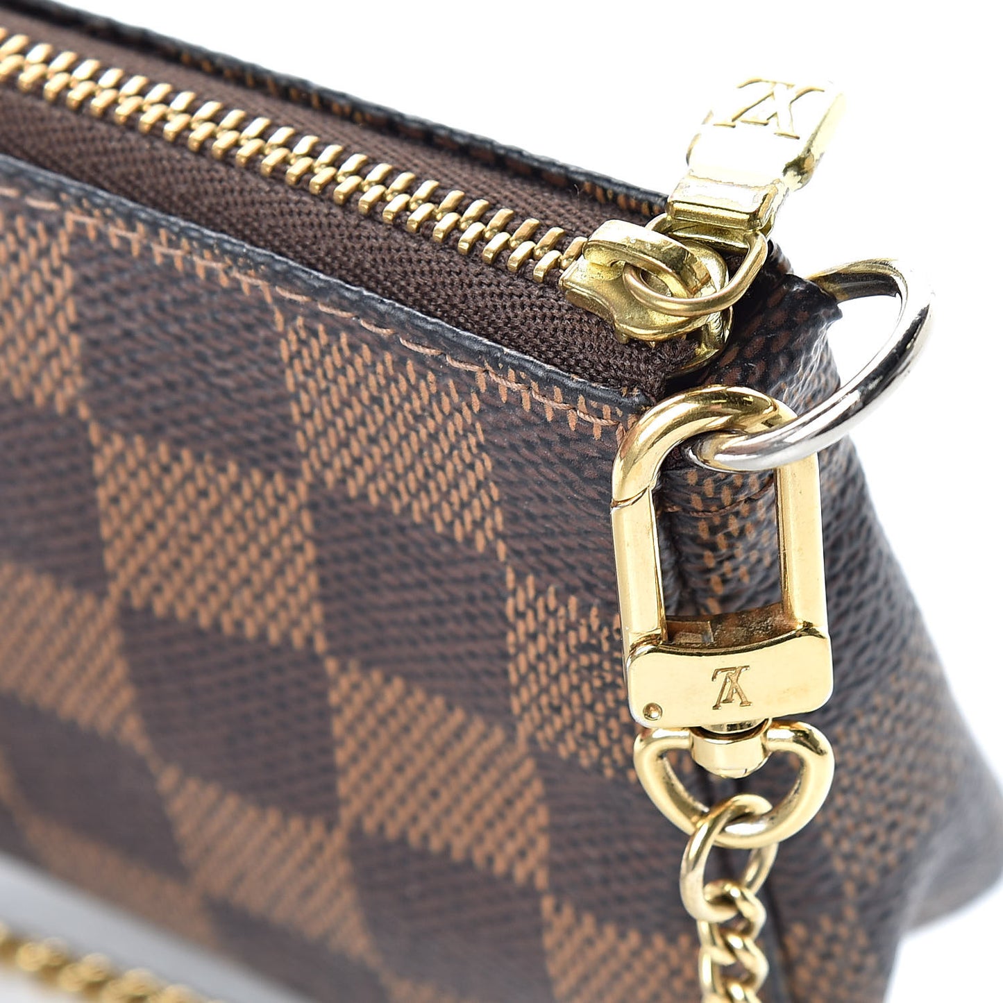 Damier Ebene Complice Trunks and Bags Mini Pochette Accessories Red