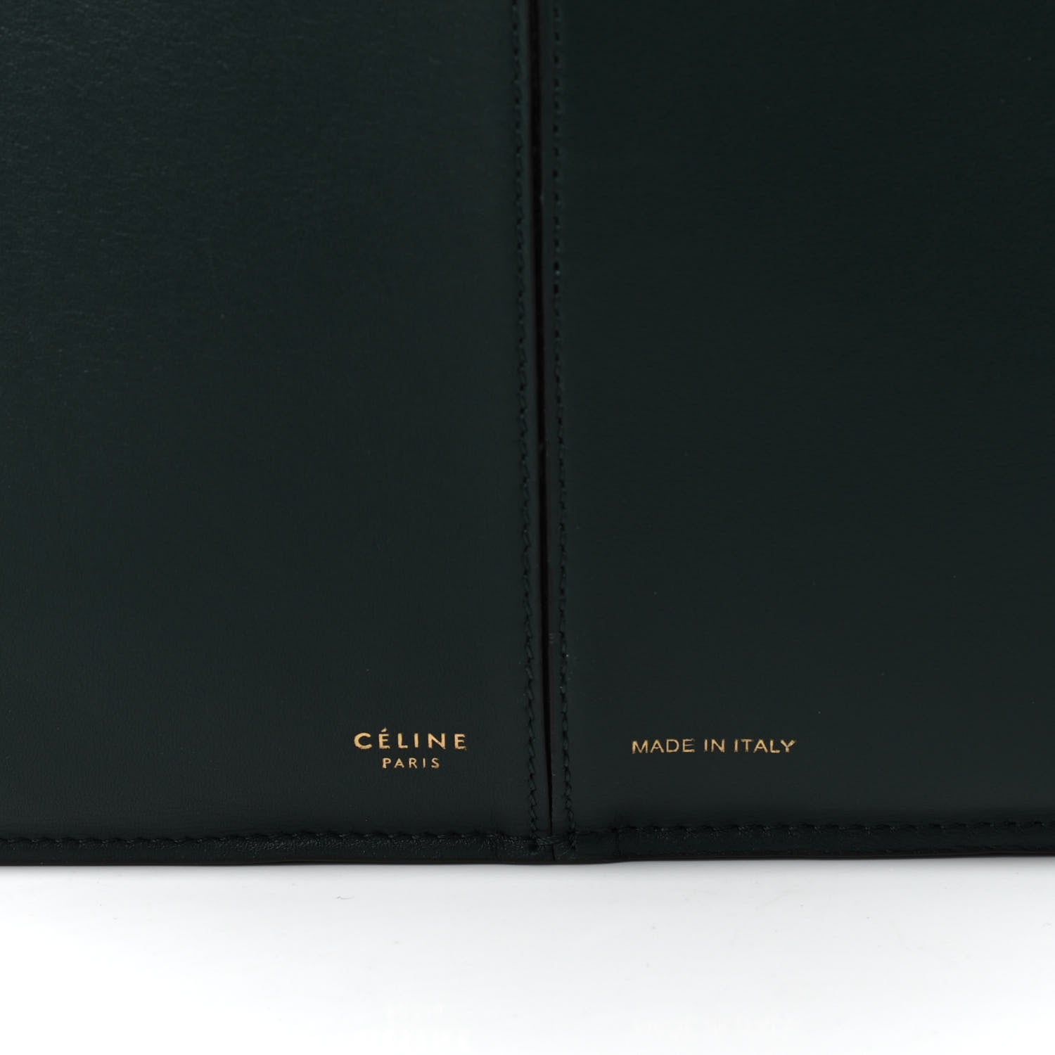 Celine Smooth Calfskin Medium Tri-Fold Bag Bottle Green 13 of 15