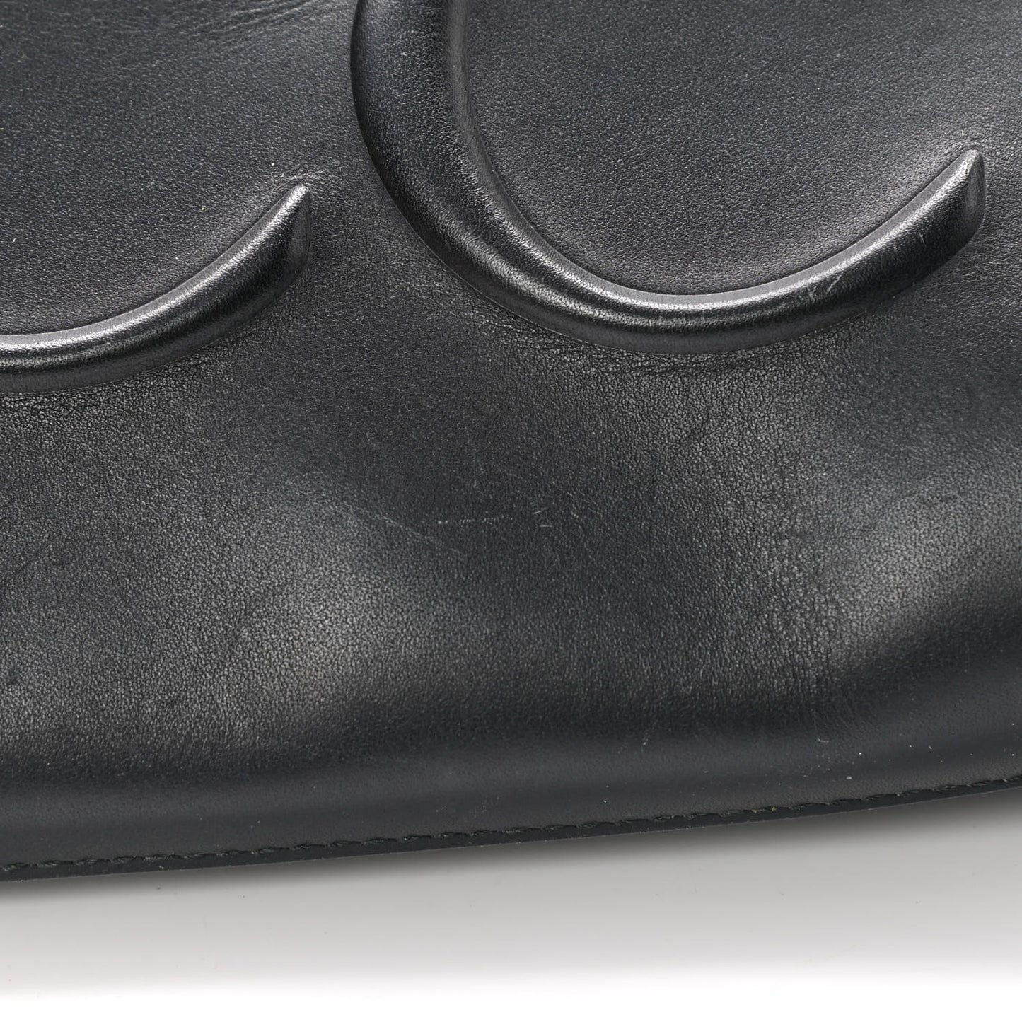 Calfskin Embossed XL Clutch Black