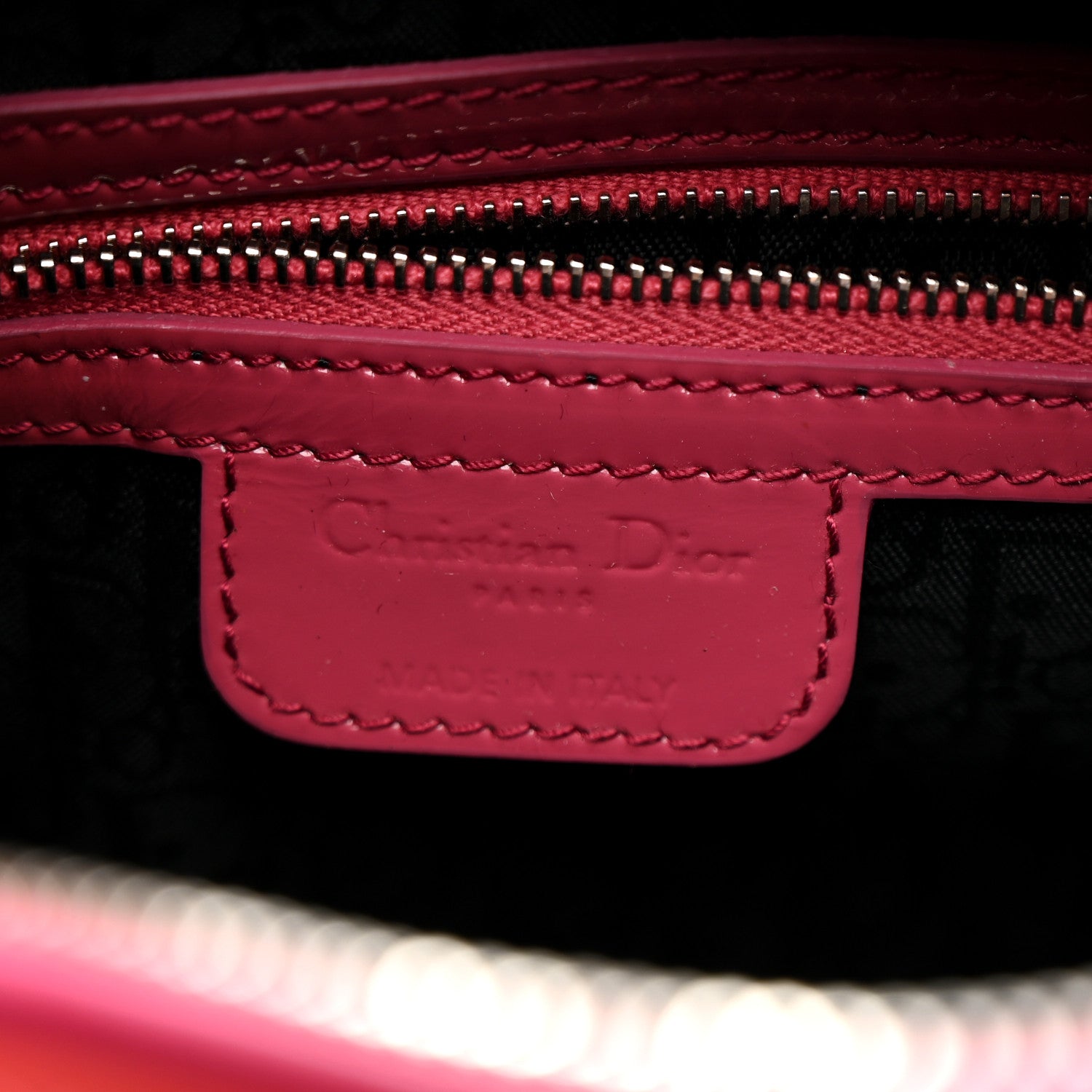 Christian Dior Patent Cannage Medium Lady Dior  Dark Pink 6 of 10