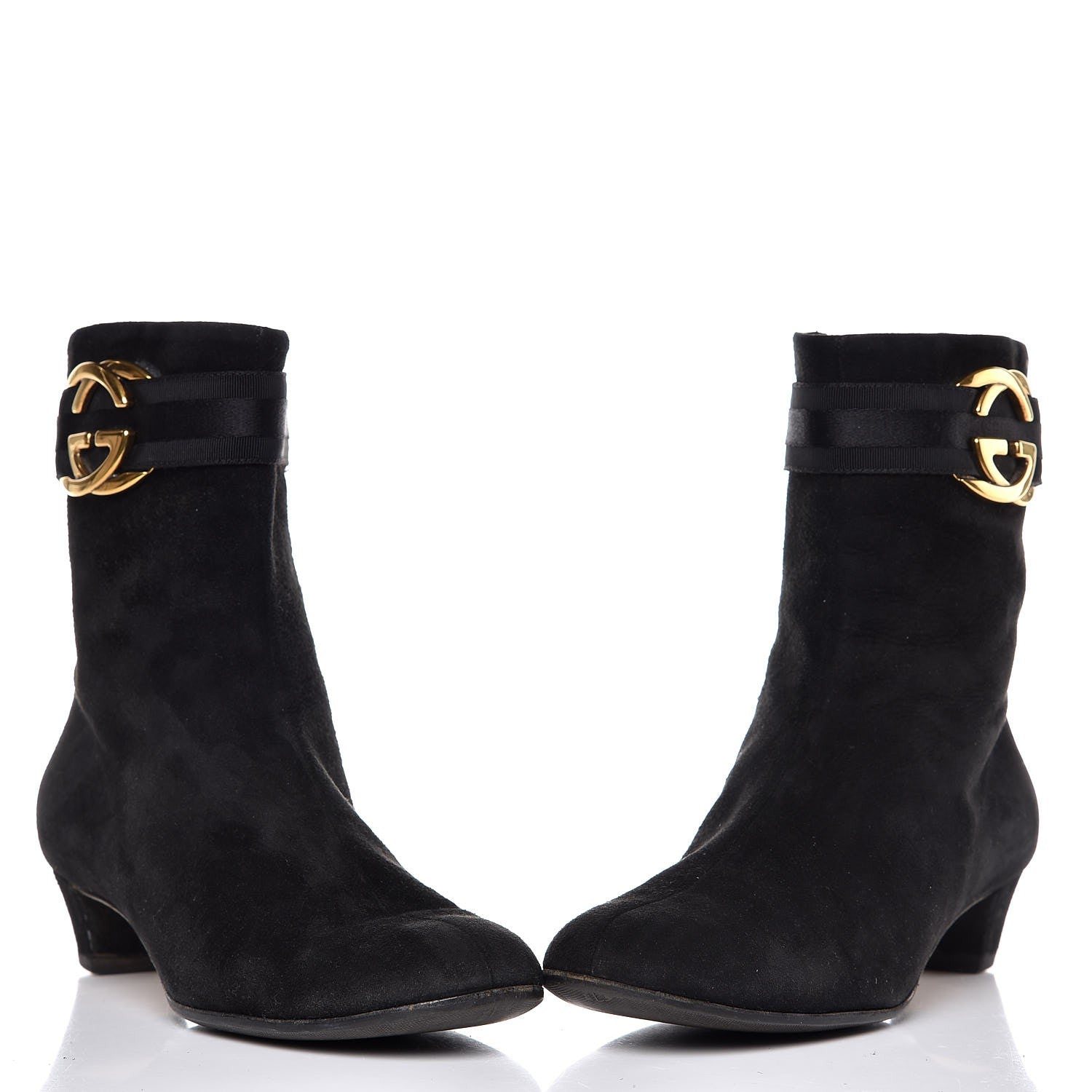 Gucci Suede Ankle Boots 37.5 Black 5 of 19