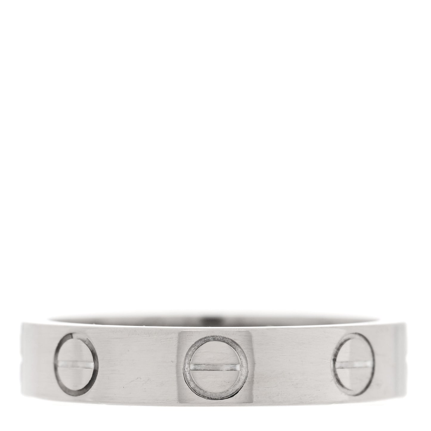 18K White Gold 3.5mm LOVE Wedding Band Ring 48 4.5