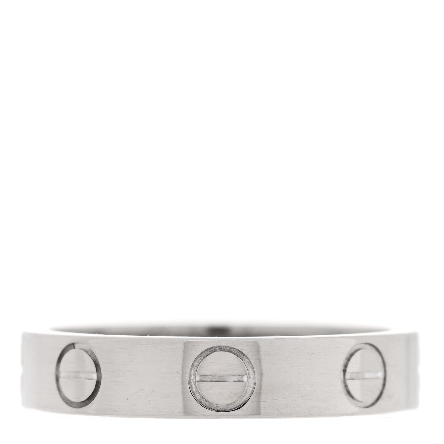 Cartier 18K White Gold 3.5mm LOVE Wedding Band Ring 48 4.5 1 of 4