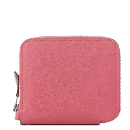Hermes Epsom Silk'In Compact Wallet Rose Azalee 1 of 8