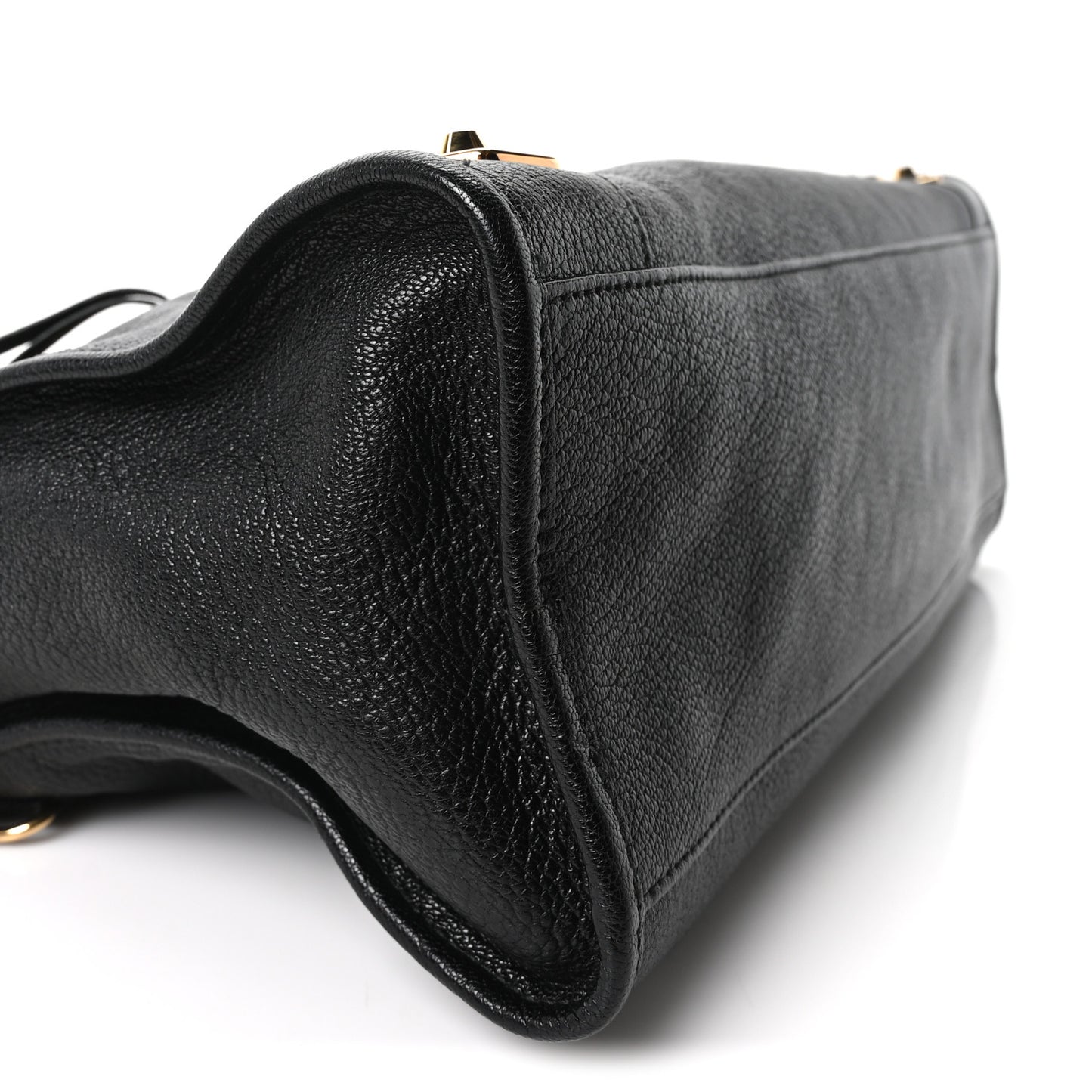 Chevre Gold Metallic Edge Hardware City Black