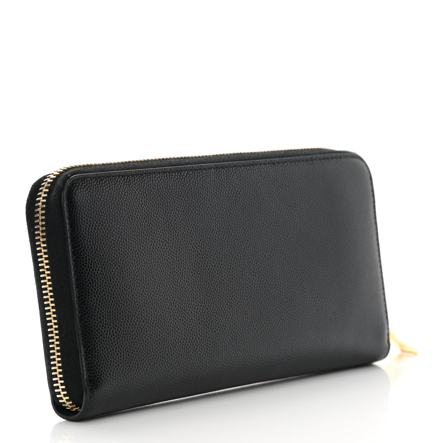 Saint Laurent Grain De Poudre Monogram Zip Around Wallet Black 3 of 11