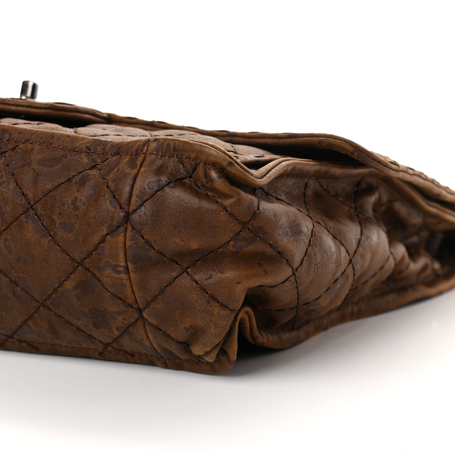 Chanel Aged Crumpled Calfskin Vintage Flap Brown 9 of 9