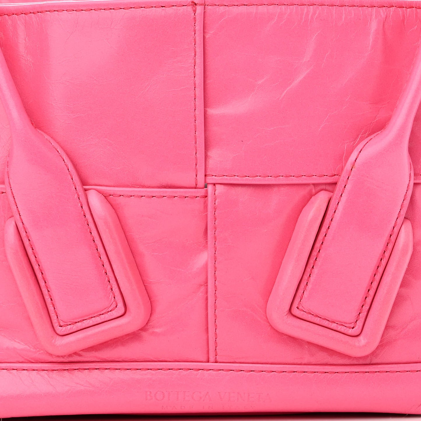 Paper Calfskin Maxi Intrecciato Mini Arco Pink