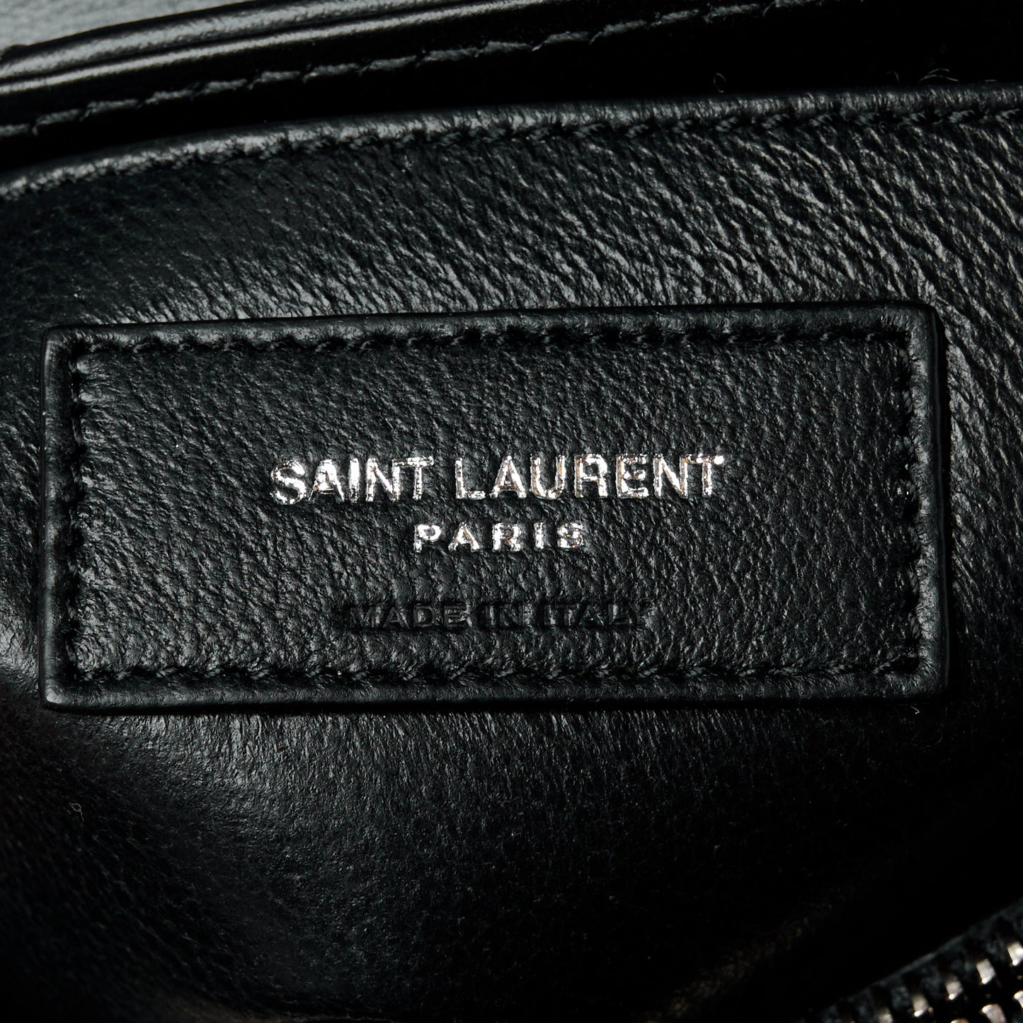 Calfskin Y Quilted Monogram Small Loulou Chain Satchel Black