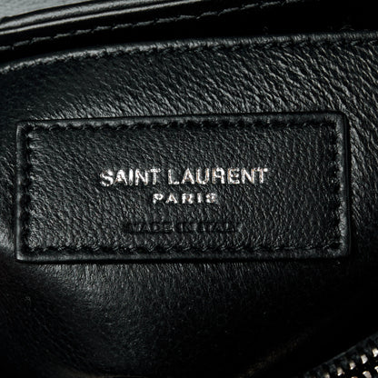 Saint Laurent Calfskin Y Quilted Monogram Small Loulou Chain Satchel Black 7 of 11