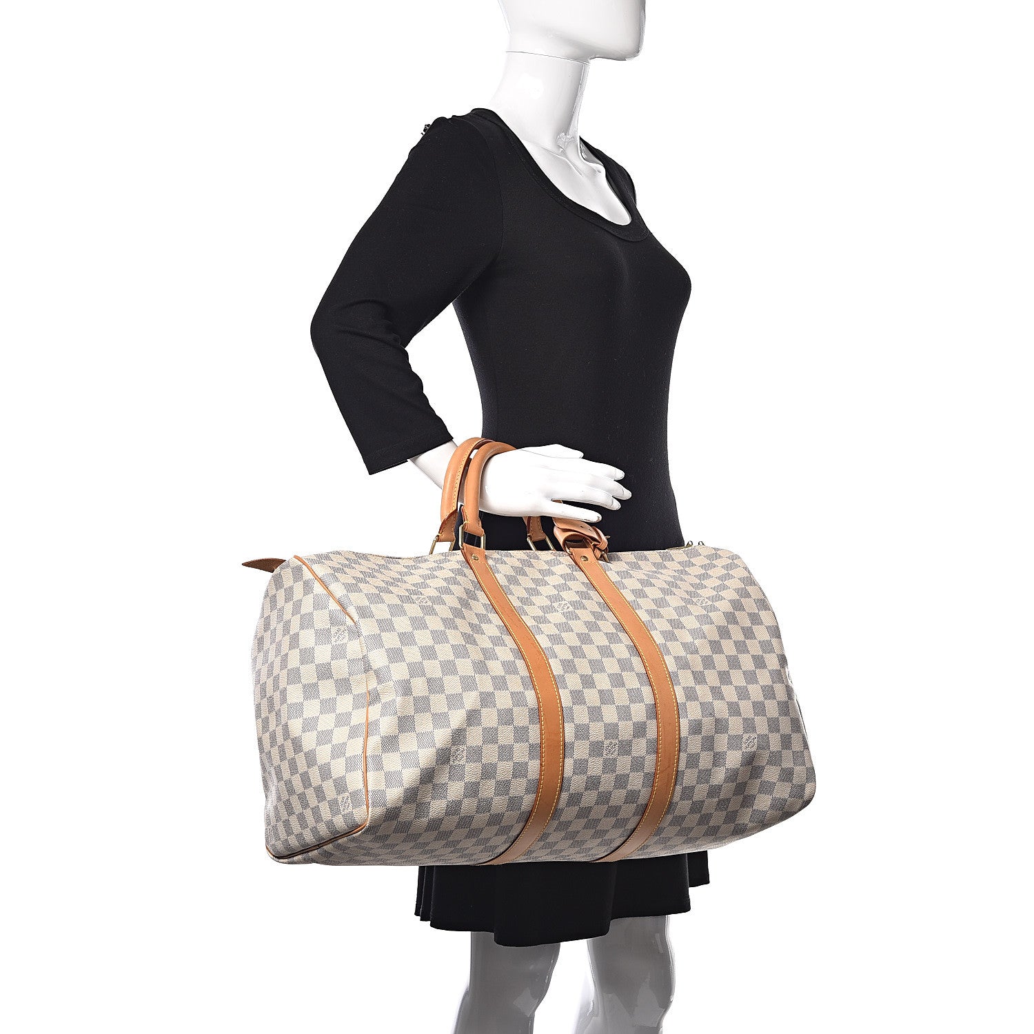 Louis Vuitton Damier Azur Keepall 50 2 of 9