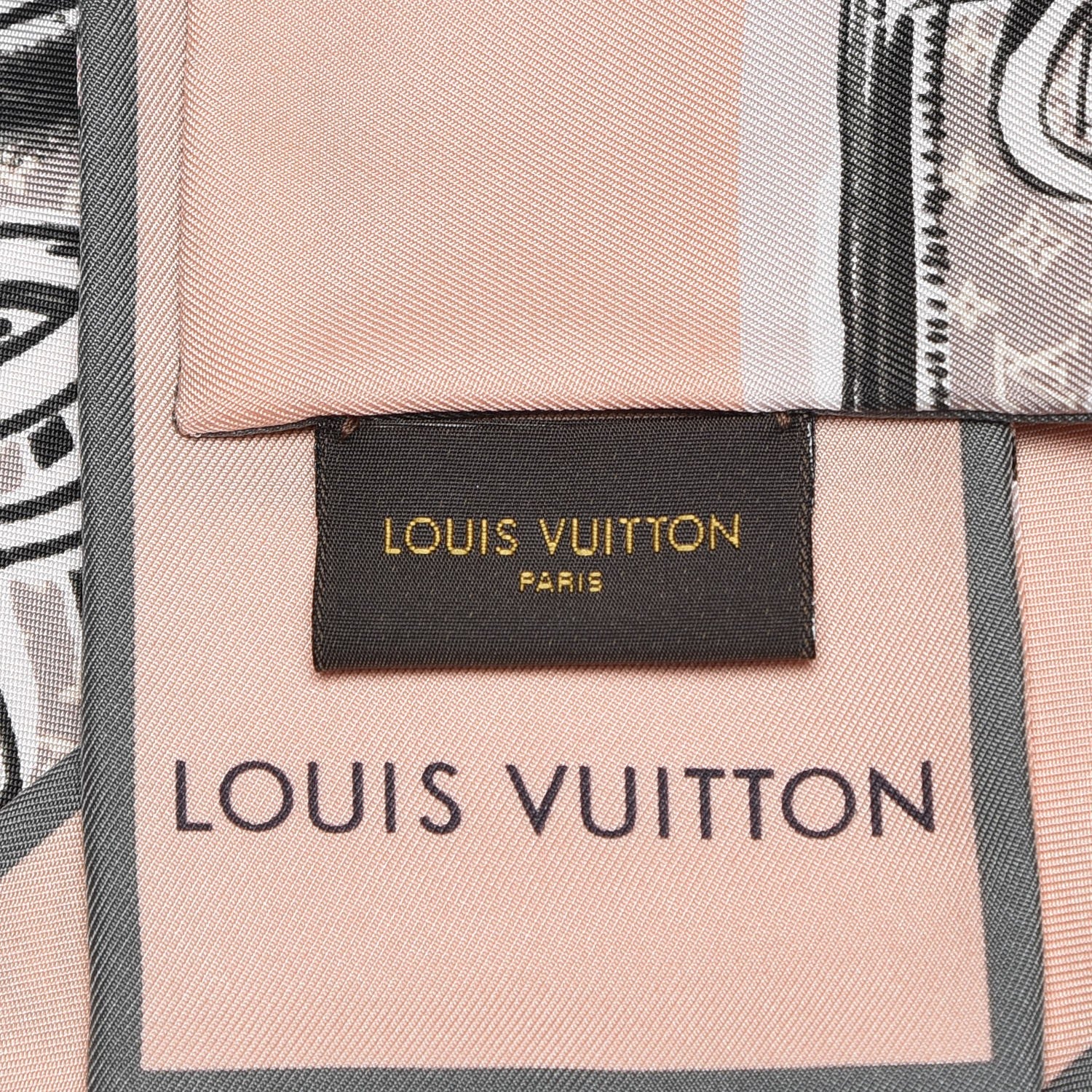 Louis Vuitton Silk Monogram Trunks Bandeau Rose Poudre 3 of 4