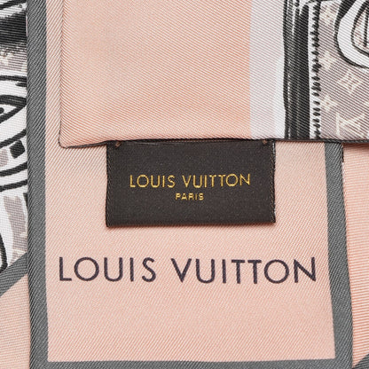 Louis Vuitton Silk Monogram Trunks Bandeau Rose Poudre 3 of 4