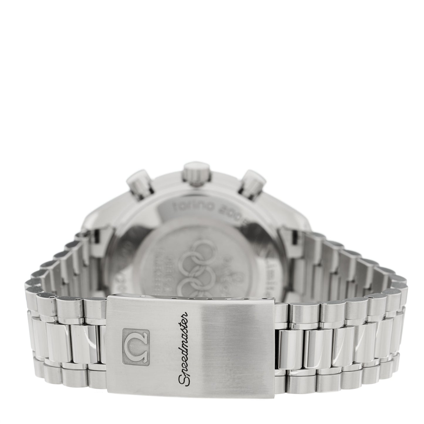 Stainless Steel 39mm Speedmaster Torino Olympic 2006 Limited Edition Automatic Watch White 3538.30