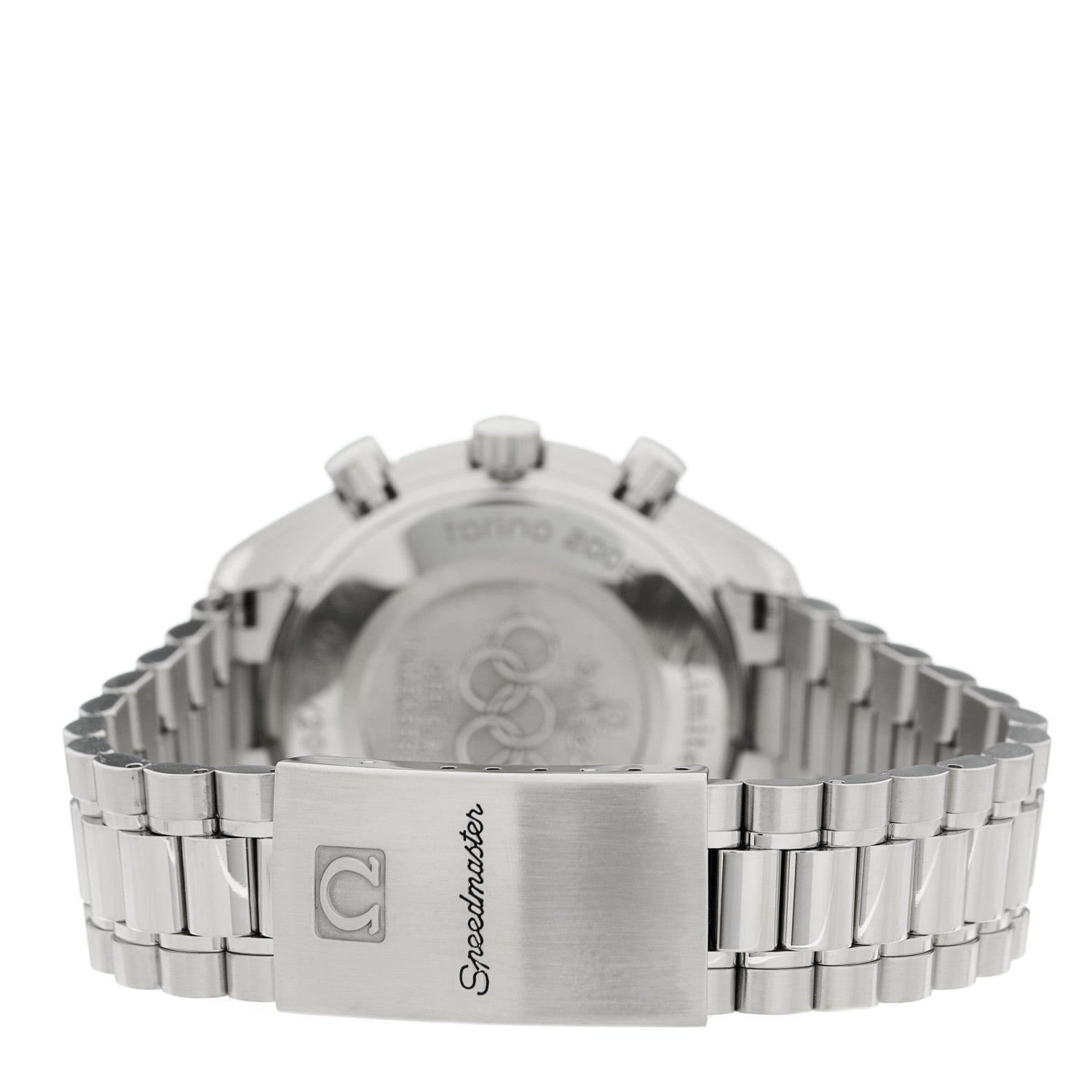 Omega Stainless Steel 39mm Speedmaster Torino Olympic 2006 Limited Edition Automatic Watch White 3538.30 4 of 5