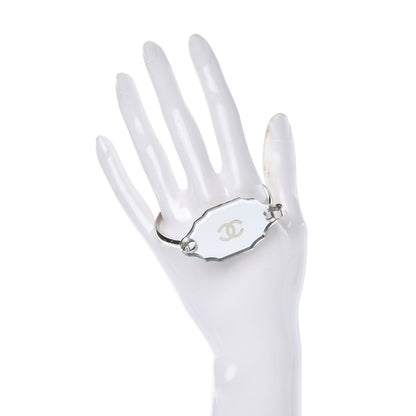 Chanel Resin Mirror CC Bangle Silver 2 of 9