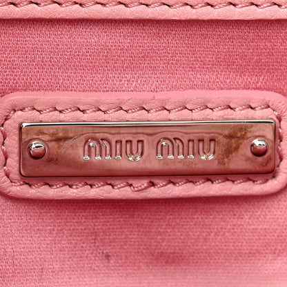 Miu Miu Nappa Matelasse Swarovski Crystal Tote Rosa 6 of 13