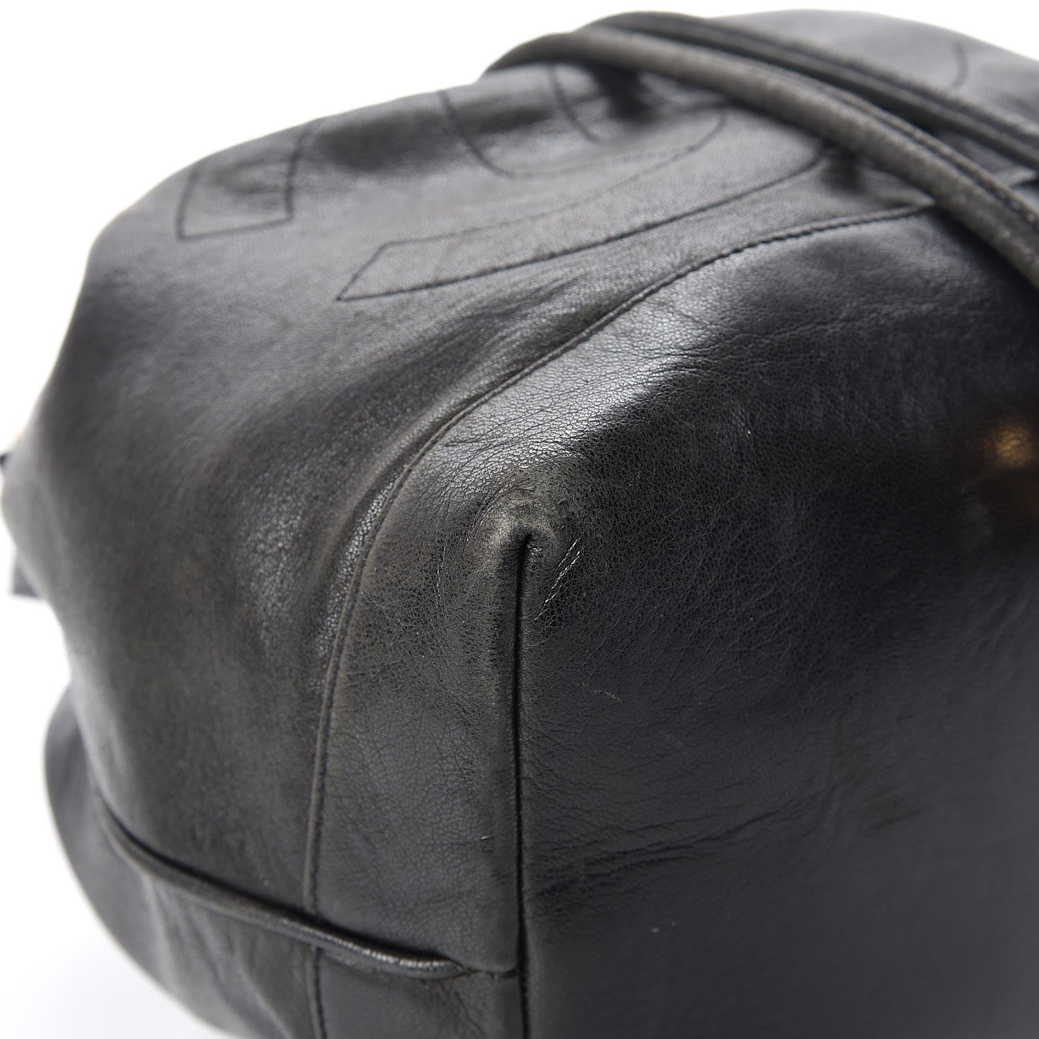 Chanel Lambskin CC Drawstring Shoulder Bag Black 11 of 14