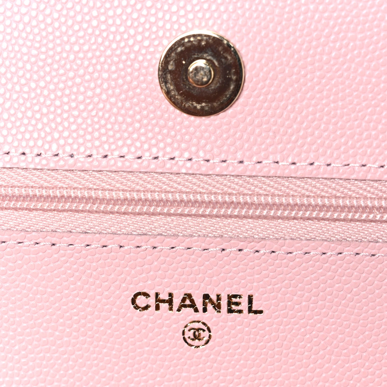 Chanel Caviar Quilted Wallet on Chain WOC Light Pink 6 of 12