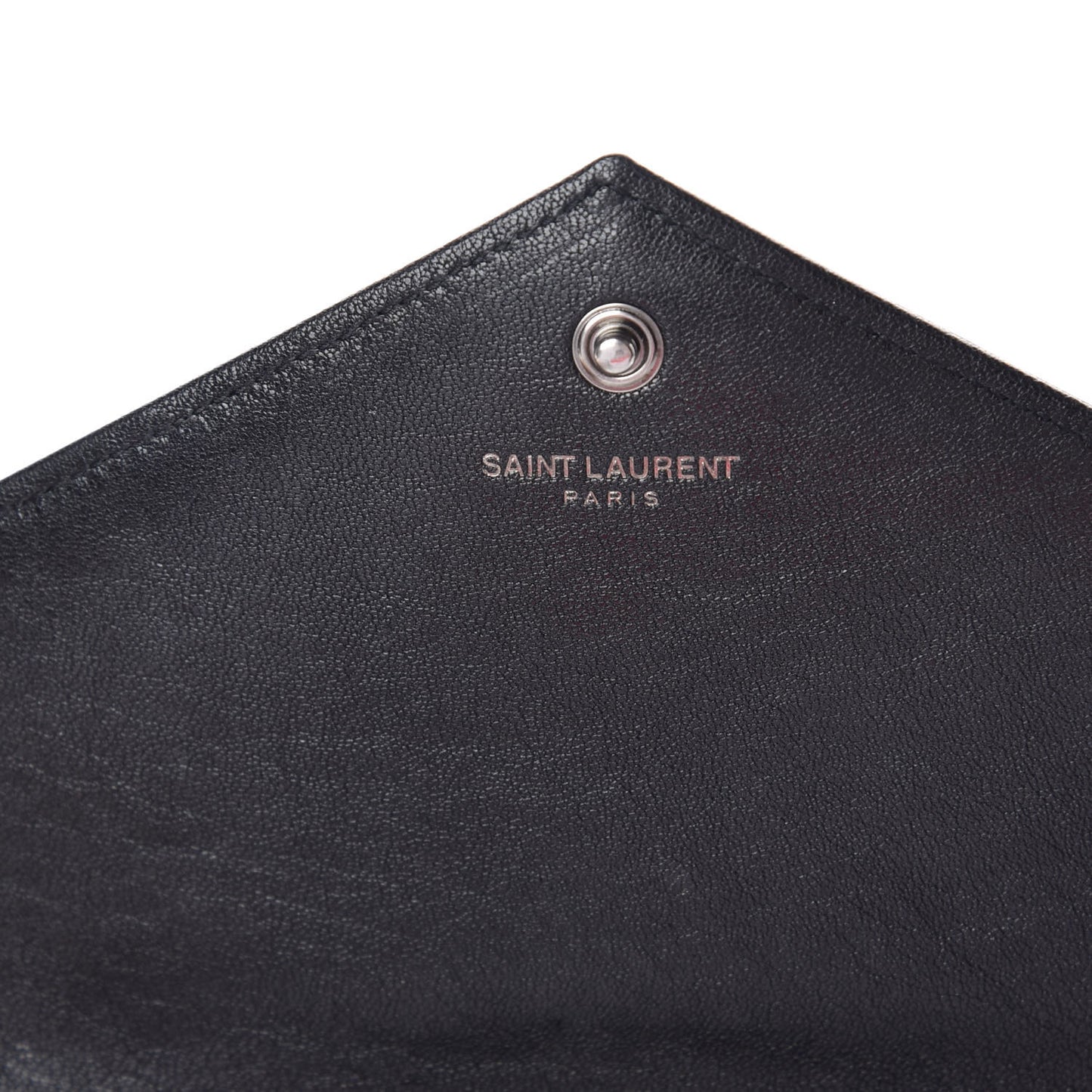 Lambskin Mixed Matelasse Monogram Charms Chain Wallet Black