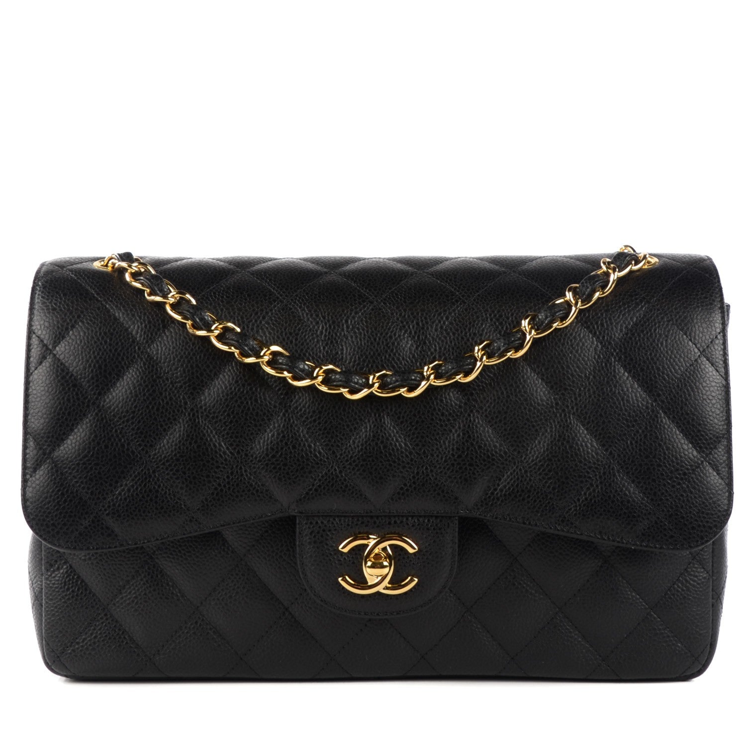 Chanel Caviar Quilted Jumbo Double Flap Black 1 of 8
