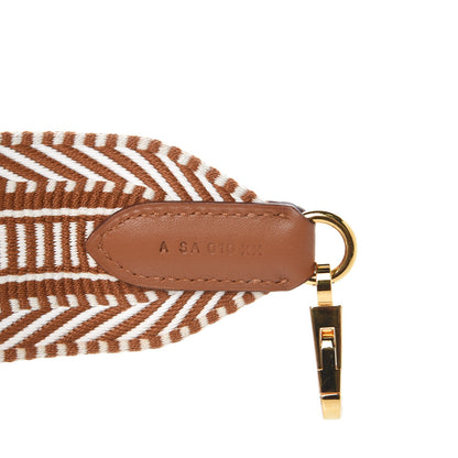 Hermes Toile Swift 50mm Sangle Cavale Shoulder Strap Ecru Beige Gold 4 of 5