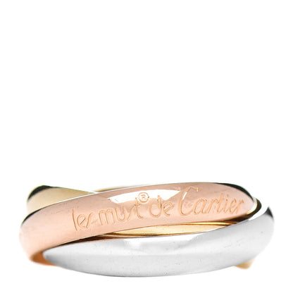 Cartier 18K Pink Yellow White Gold Classic Les Must De Cartier Trinity Ring 52 6 1 of 4