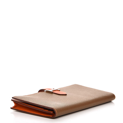 Hermes Epsom Bi Color Bearn Wallet Gold Orange 4 of 8