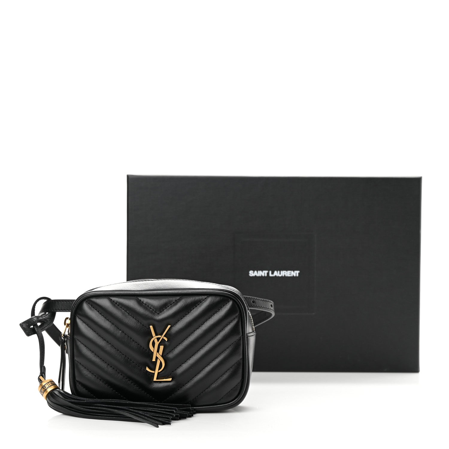 Saint Laurent Calfskin Matelasse Monogram Lou Belt Bag Black 11 of 11