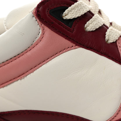 Chanel Calfskin CC Sneakers 41 Light Burgundy White Pink 9 of 12