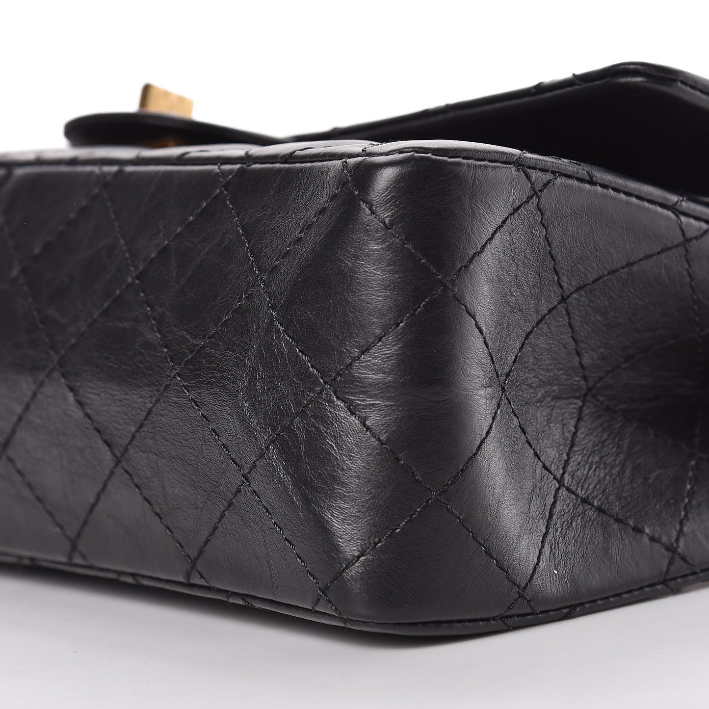 Aged Calfskin Quilted 2.55 Reissue 226 Flap Black