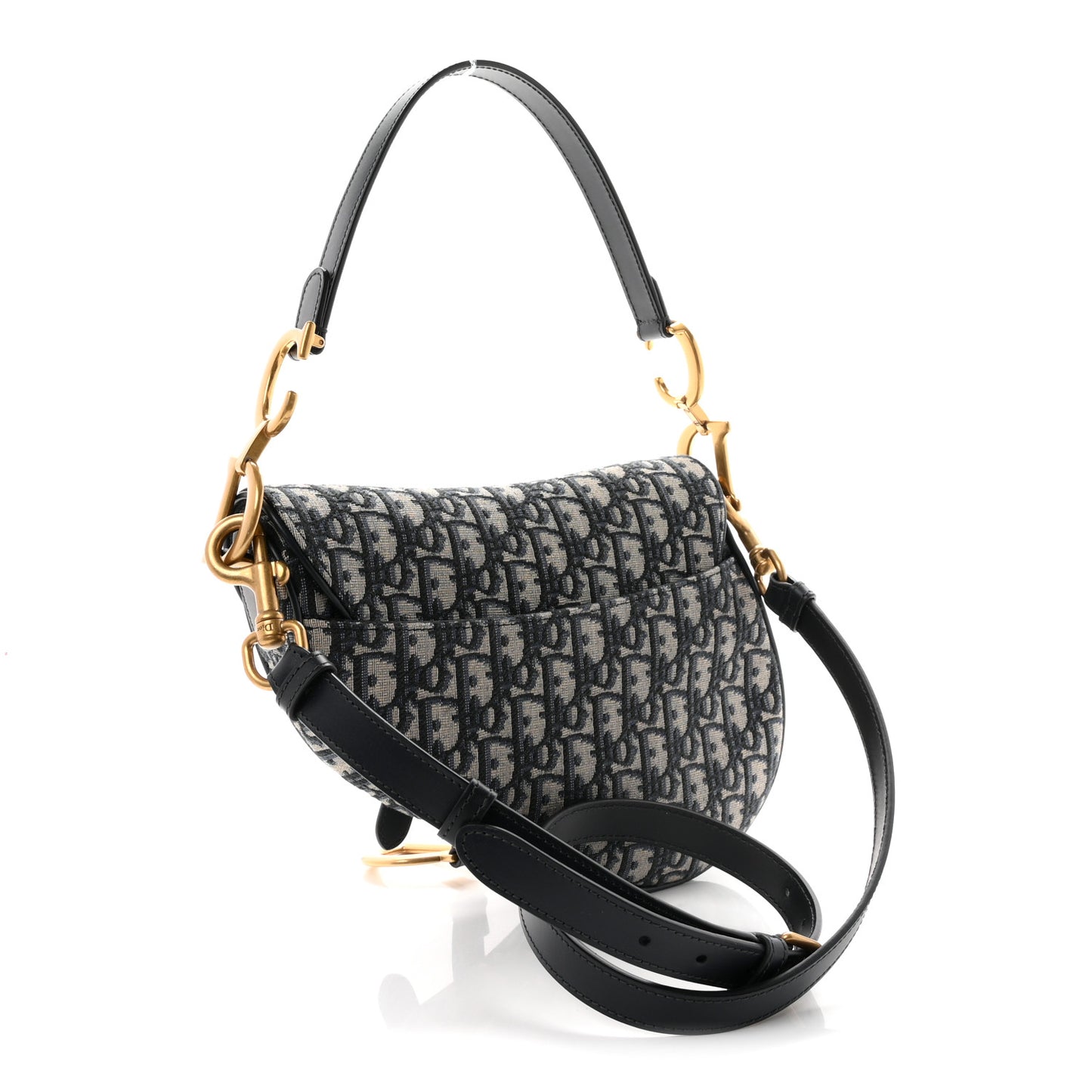 Oblique Saddle Bag With Strap Blue