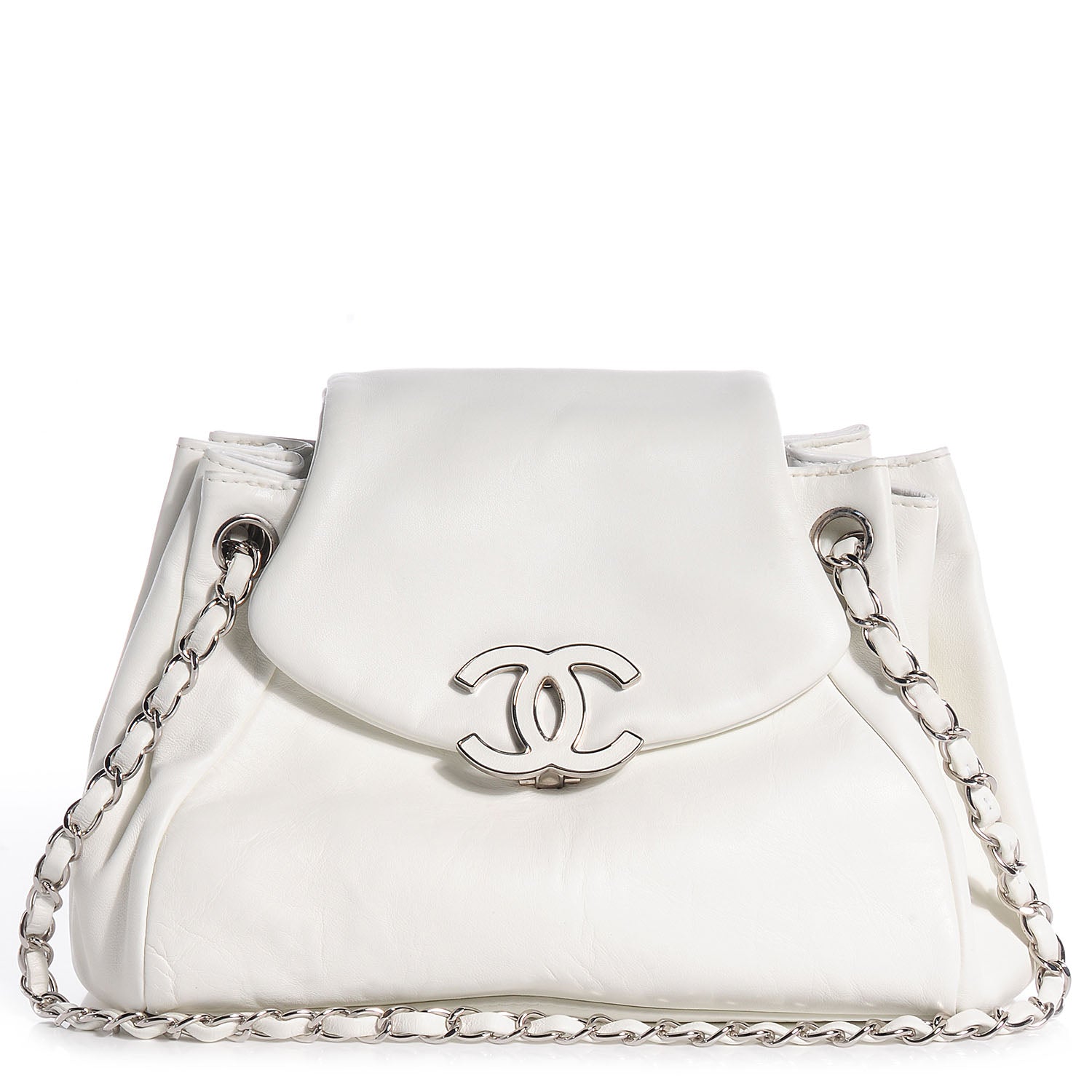 Chanel Lambskin Sensual Medium Flap White 1 of 8
