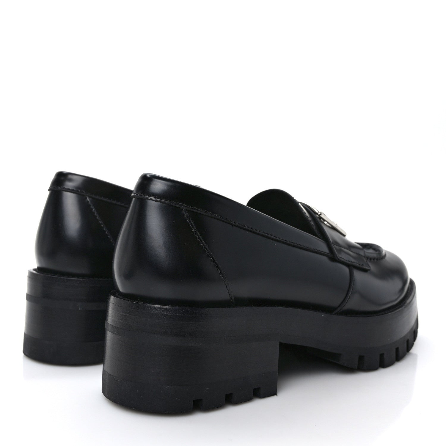 Chanel Calfskin Metal CC Loafers 36 Black 4 of 8