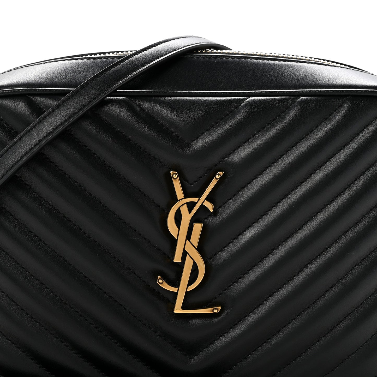 Calfskin Matelasse Monogram Lou Camera Bag Black