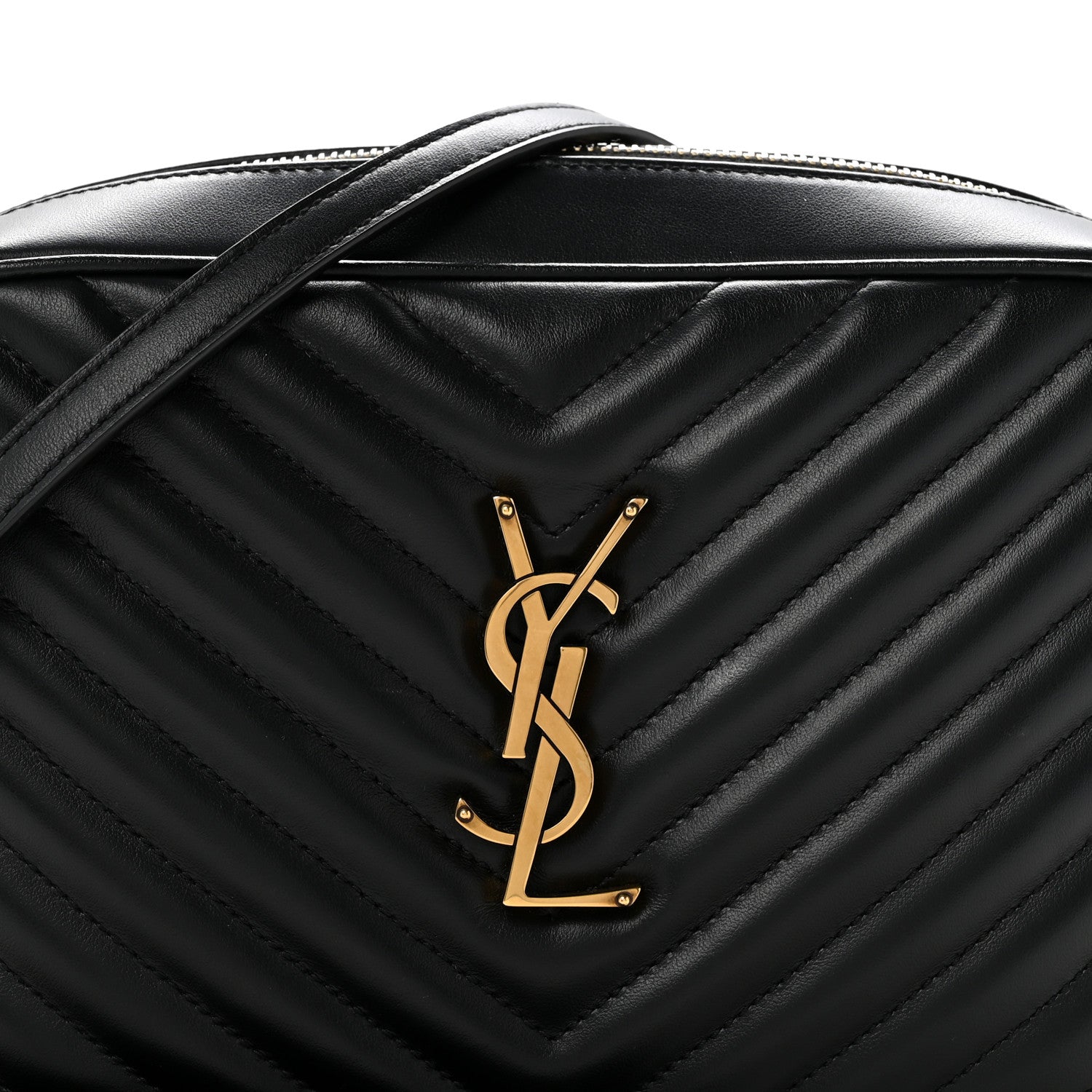 Saint Laurent Calfskin Matelasse Monogram Lou Camera Bag Black 8 of 10