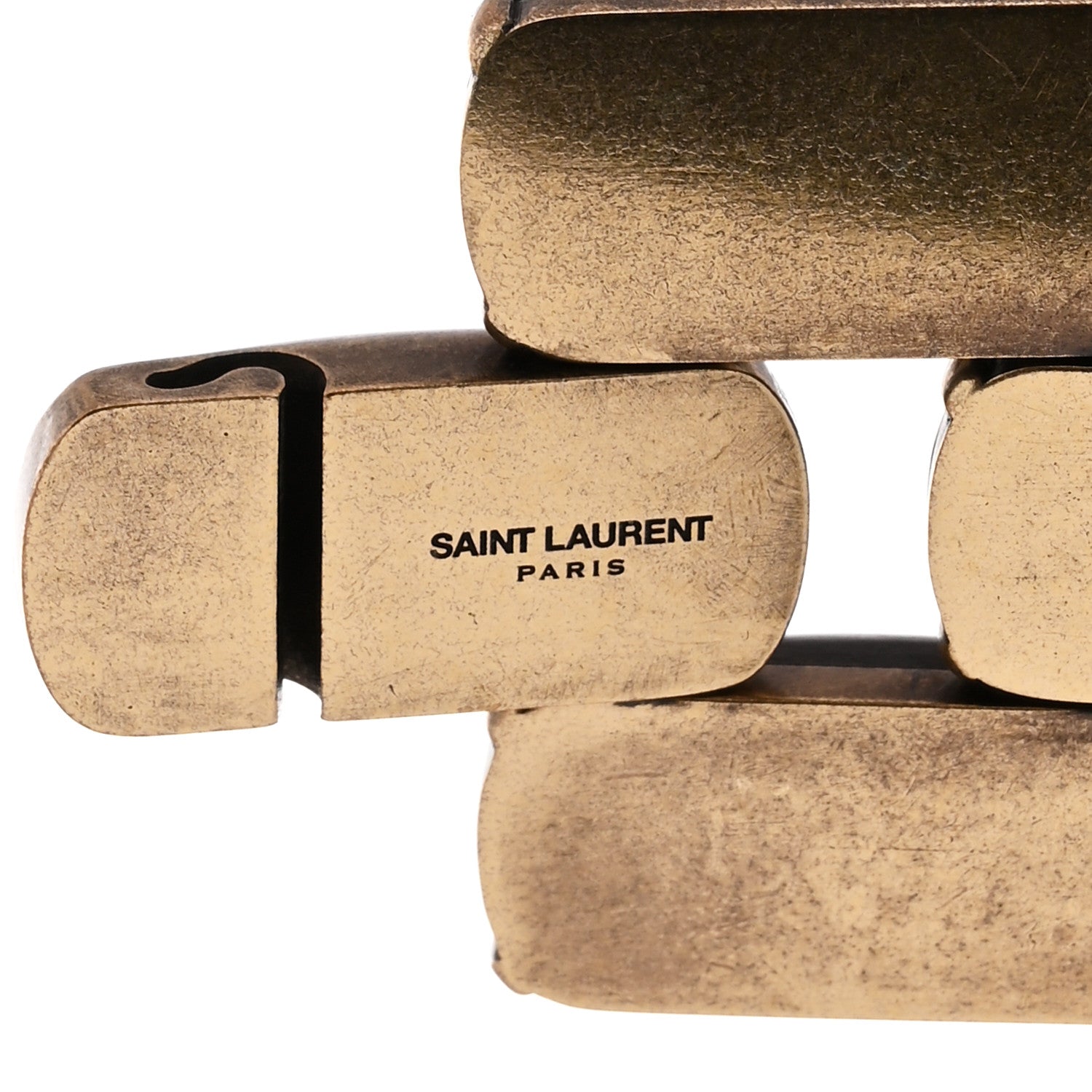 Saint Laurent Metal Wood Rivet Bangle Bracelet XS 4 of 4