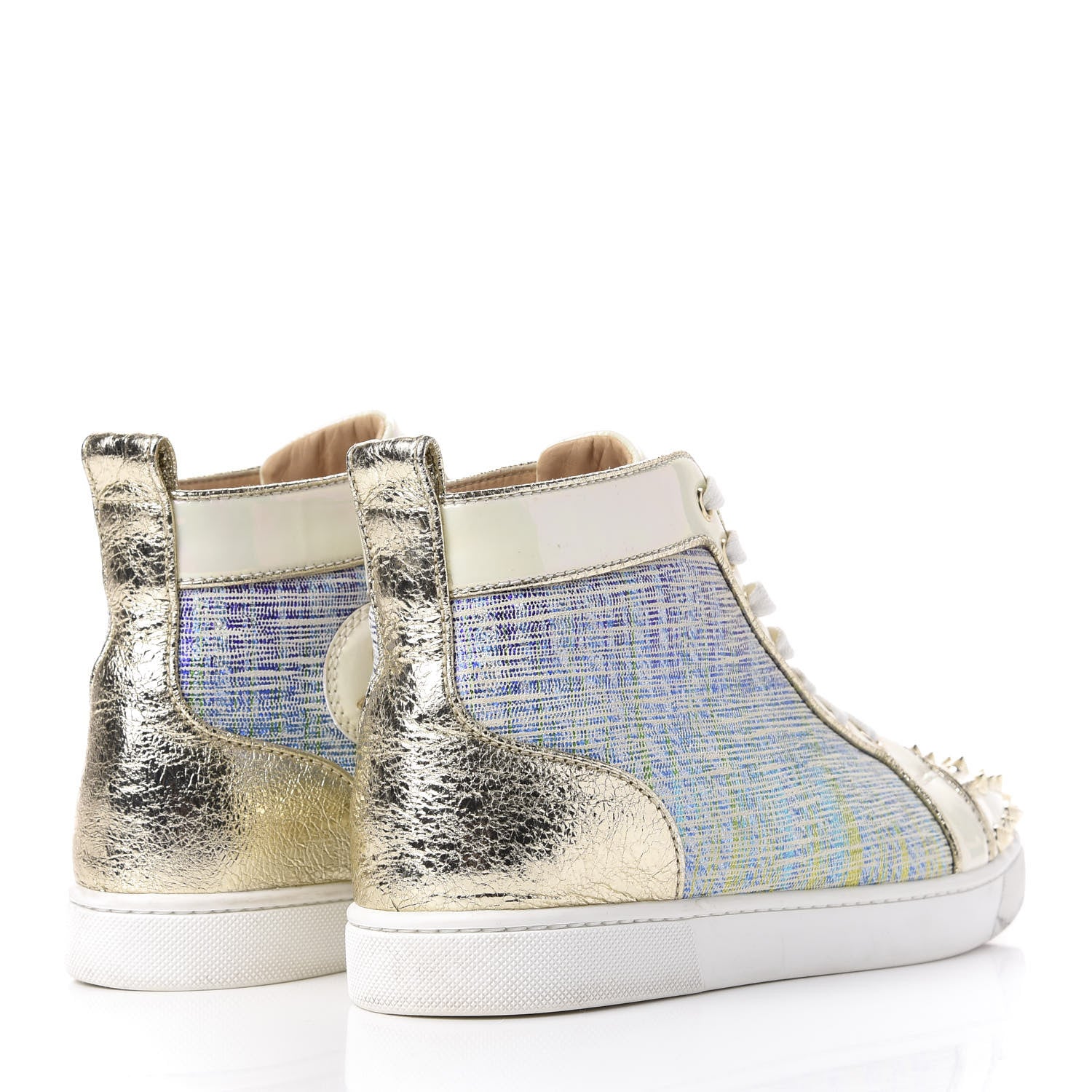 Christian Louboutin Suede Unicorn Womens Louis Spikes Flat Sneakers 39 Multi 4 of 11
