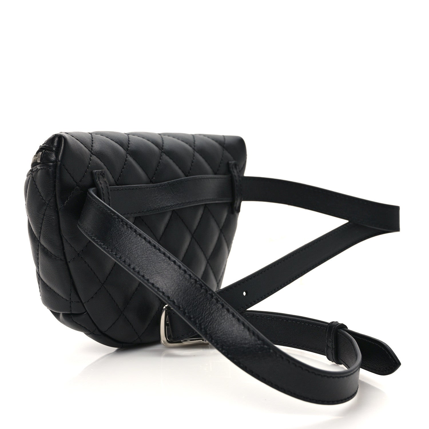 Chanel Calfskin Quilted Waist Belt Bag Black 3 of 10