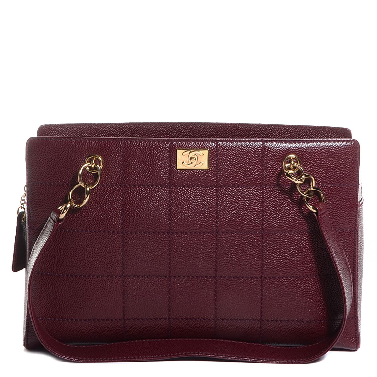 Caviar Square Stitched Shoulder Bag