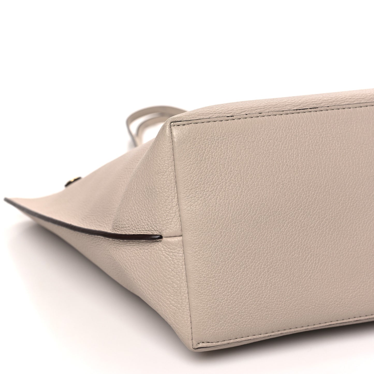 Calfskin Lockme Go Tote Greige