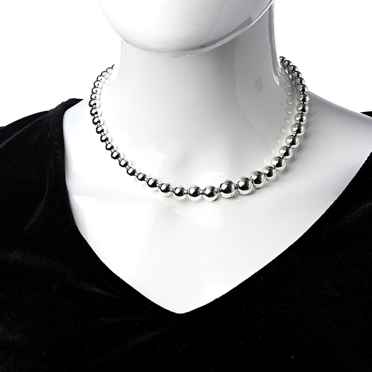 Tiffany Sterling Silver HardWear Graduated Ball Necklace 2 of 5