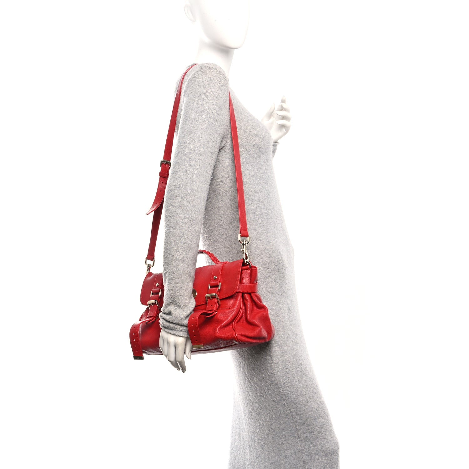 Mulberry Glossy Goatskin Medium Alexa Poppy Red 2 of 11