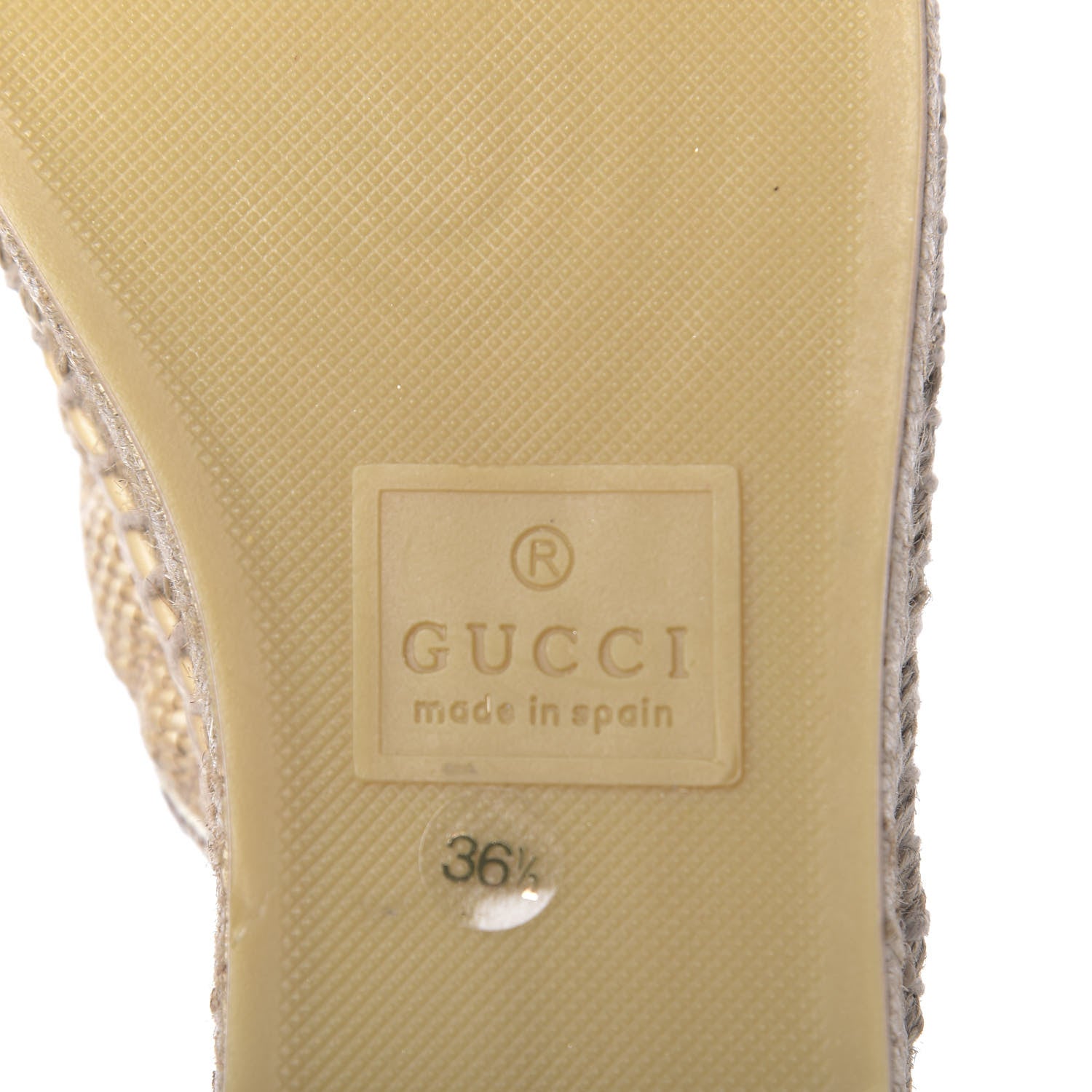 Gucci Straw Elaphe Matelasse GG Marmont Espadrille Slippers 36.5 Natural Cream Brown 8 of 11