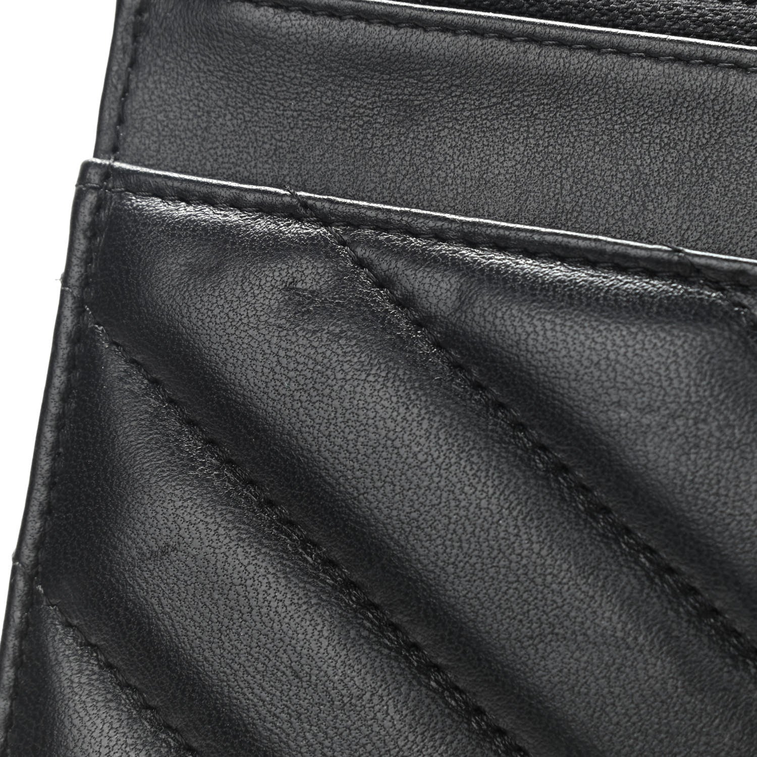 Chanel Lambskin Chevron Quilted Medallion Wallet On Chain WOC Black 12 of 14