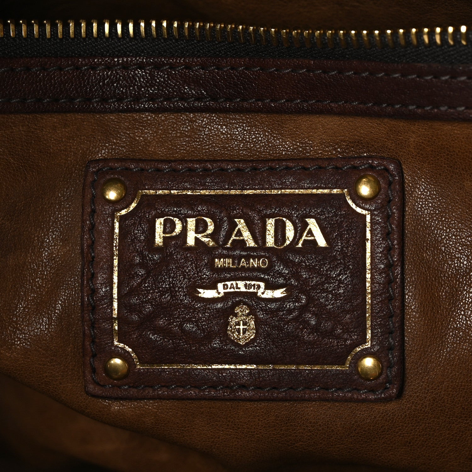Prada Nappa Shoulder Bag Brown 5 of 9