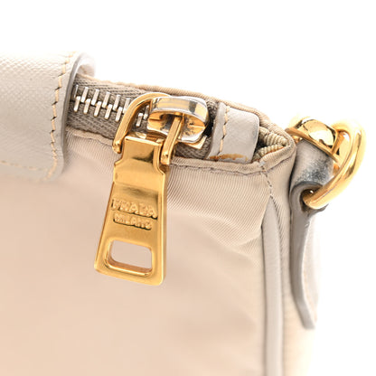 Prada Tessuto Nylon Saffiano Crossbody Bag Talco 14 of 15