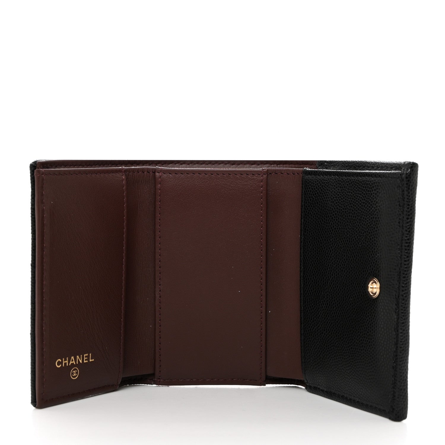 Chanel Caviar Quilted Double Flap Wallet Black 5 of 9