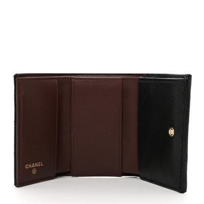 Chanel Caviar Quilted Double Flap Wallet Black 5 of 9