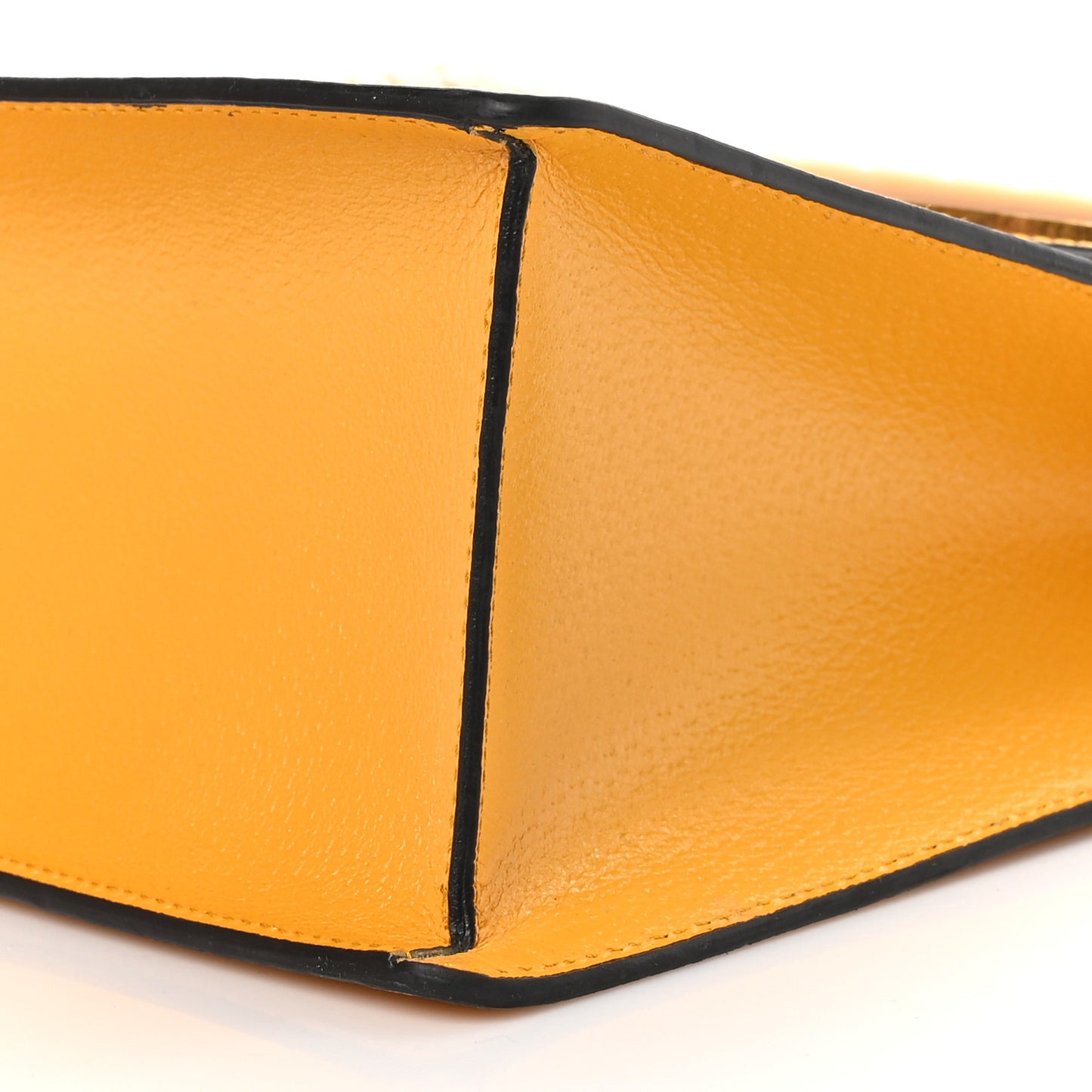 Textured Calfskin Bamboo Web Medium Falena Moth Top Handle Bag Crop